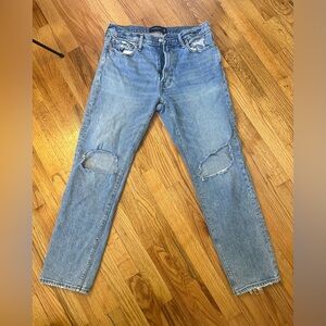 Abercrombie & Fitch 90s Straight Jeans Distressed 33W, 32L